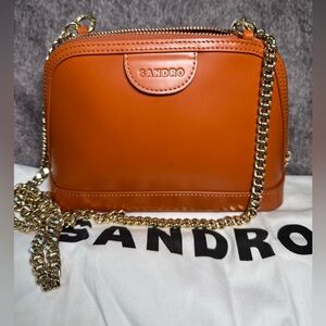 Sandra Smooth Leather Rittah Bag Carmel Evening Bag NWOT READ